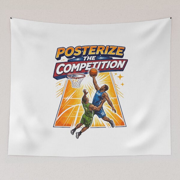 Item preview, Basketball Dunk Poster T-Shirt designed and sold by Matinez Pink.