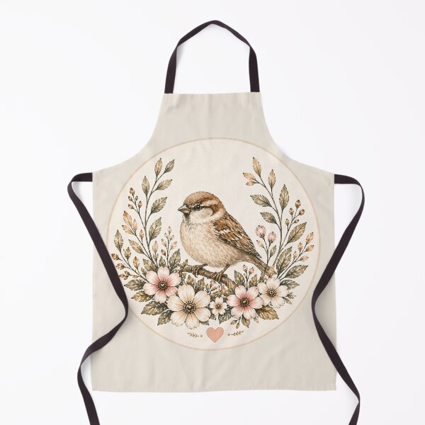 Item preview, Botanical Sparrow Watercolor – Minimal Bird Nature Illustration designed and sold by AgathaLochArt.