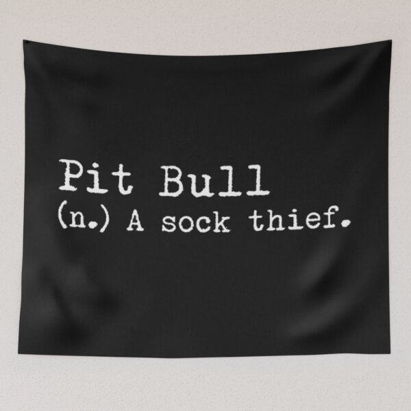 Item preview, Pitbull a sock thief. designed and sold by 123ks.