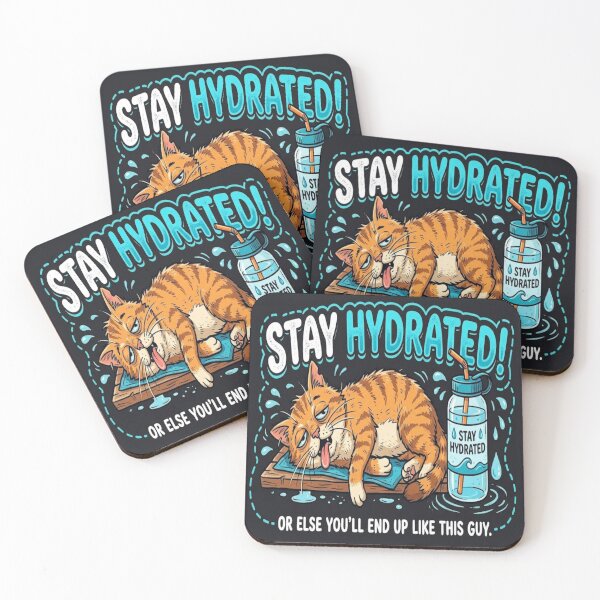 Item preview, Stay Hydrated (Cat) (HQ) designed and sold by JVP Universe.