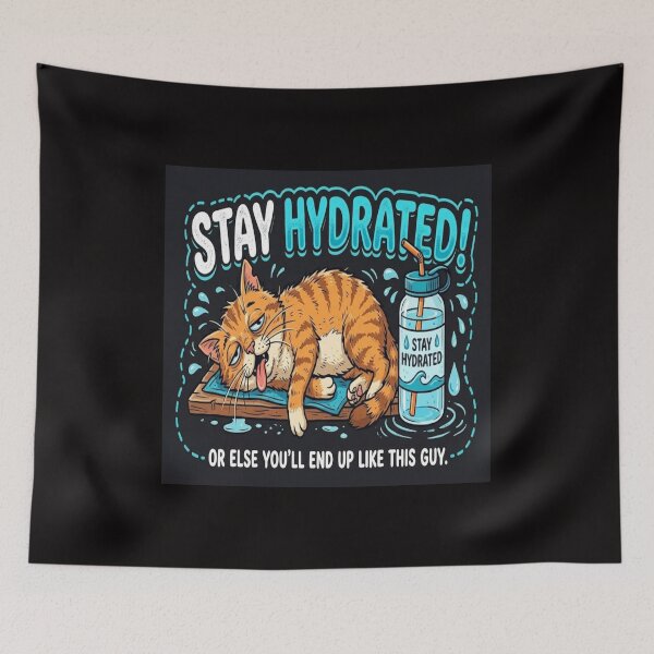 Item preview, Stay Hydrated (Cat) (HQ) designed and sold by JVP Universe.