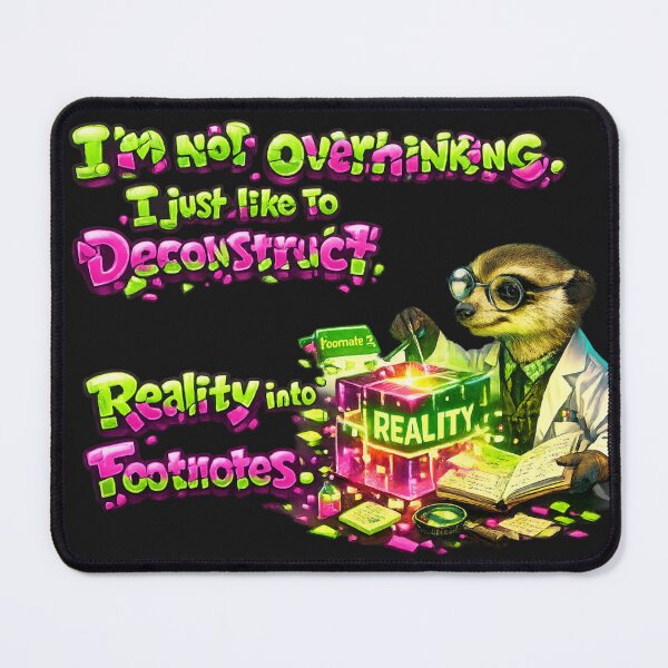 Item preview, I’m Not Overthinking – Meerkat Deconstructing Reality into Footnotes designed and sold by InnerwayStudio.