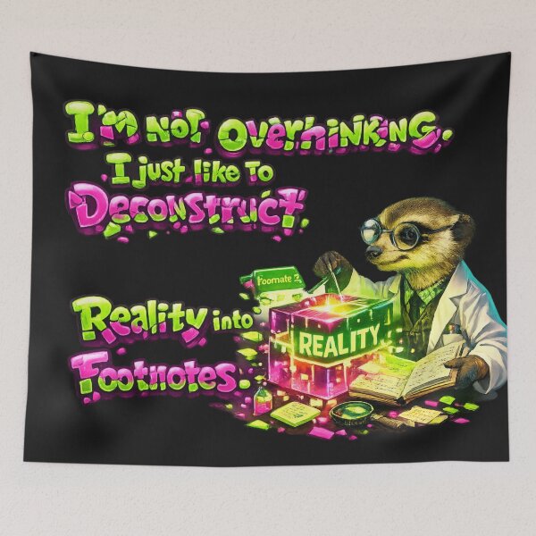 Item preview, I’m Not Overthinking – Meerkat Deconstructing Reality into Footnotes designed and sold by InnerwayStudio.