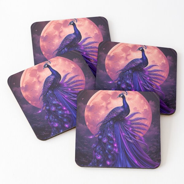 Item preview, Celestial Peacock Moon Art Print designed and sold by BeautifulVirtues.