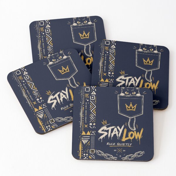Item preview, Stay Low Rule Quietly Cat T-Shirts – Street Style Graphic designed and sold by KDesignCrafts.