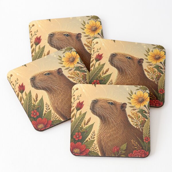 Item preview, Capybara Sunbathing designed and sold by capybaraxshop.