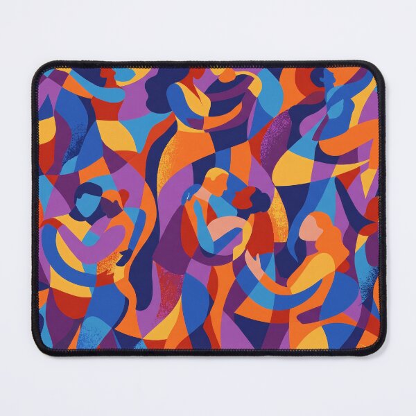 Item preview, Vibrant Abstract Dancing Couples Social Rhythm designed and sold by RaccoonBandit.