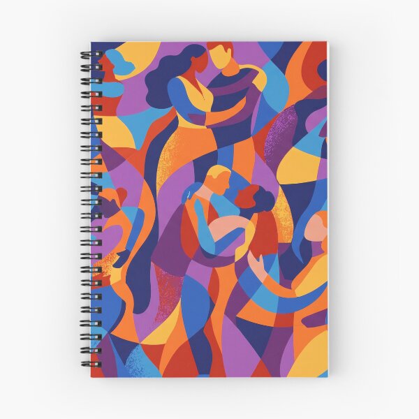 Item preview, Vibrant Abstract Dancing Couples Social Rhythm designed and sold by RaccoonBandit.