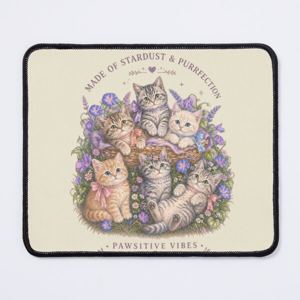 Item preview, Aesthetic Cats - pink purple and blue designed and sold by Art Fly.