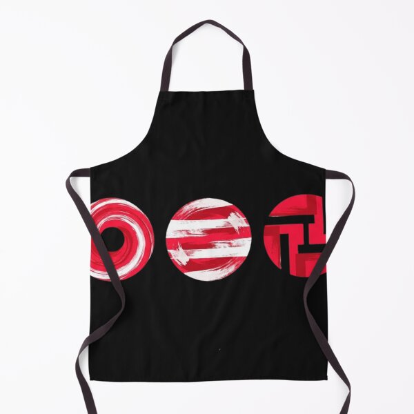 Item preview, Modern Red & White Brushstroke Circles designed and sold by sudothongminh.