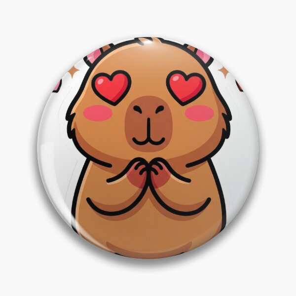Item preview, Lovestruck Capybara with Heart Eyes designed and sold by LambeLab.