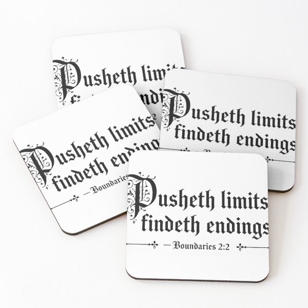 Item preview, Pusheth limits, Findeth endings. Fake fun bible qoutes designed and sold by Inappropriate Ink.