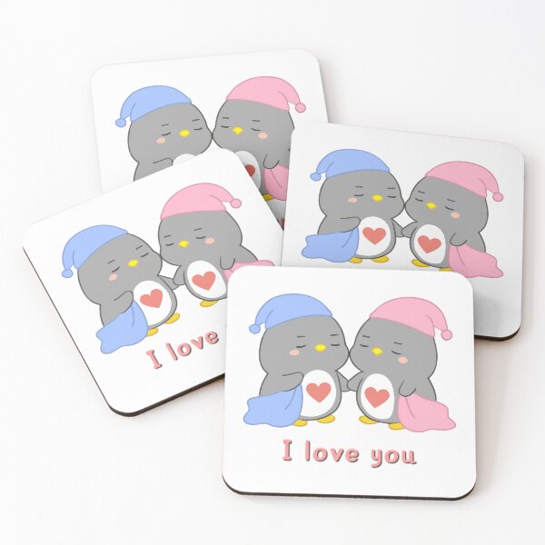 Item preview, Sleepy Penguins Couple, I Love You designed and sold by Digitaload.