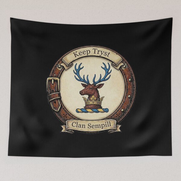 Item preview, Clan Sempill Crest designed and sold by BagTown Clans.