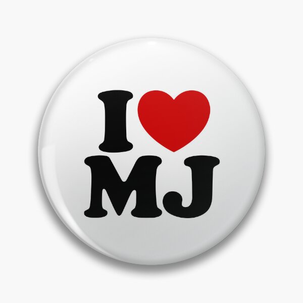 Item preview, I Love MJ Red Heart Initials Graphic designed and sold by PrintAtelier.