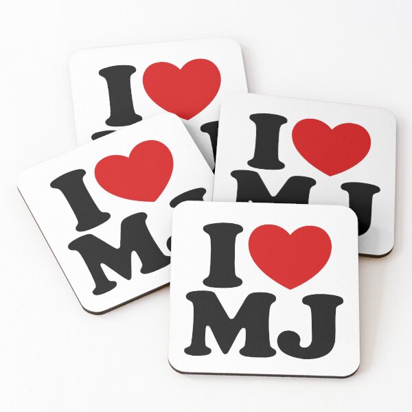 Item preview, I Love MJ Red Heart Initials Graphic designed and sold by PrintAtelier.
