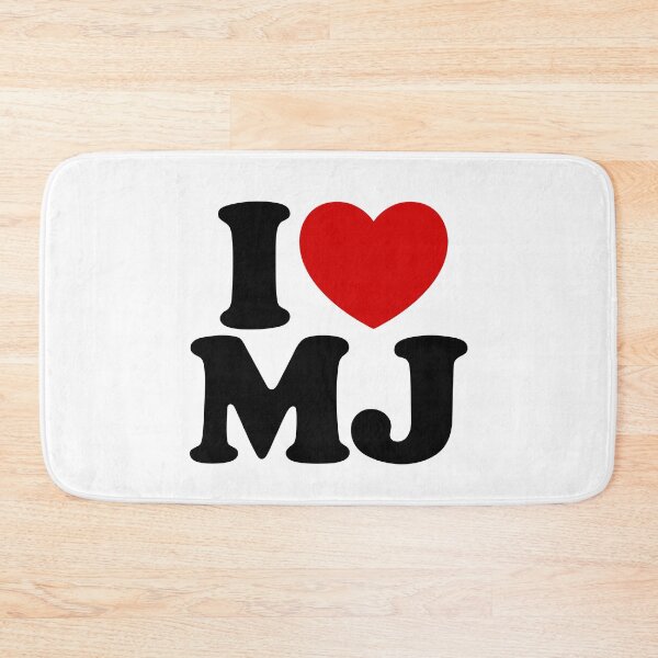 Item preview, I Love MJ Red Heart Initials Graphic designed and sold by PrintAtelier.