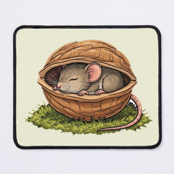 Item preview, Little Mouse Sleeping in a Walnut Shell designed and sold by TheDenimArt.