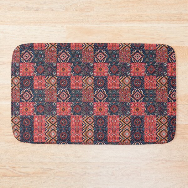 Item preview, Boho Patchwork Geometric Pattern – Colorful Tribal Ethnic Tile Design designed and sold by Kruti Collection.