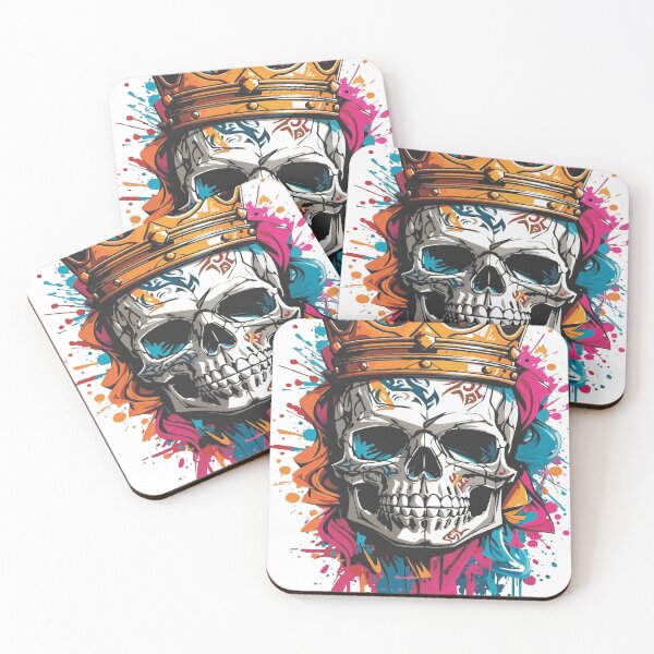 Item preview, colorful crowned skull designed and sold by Impacto-Visual.