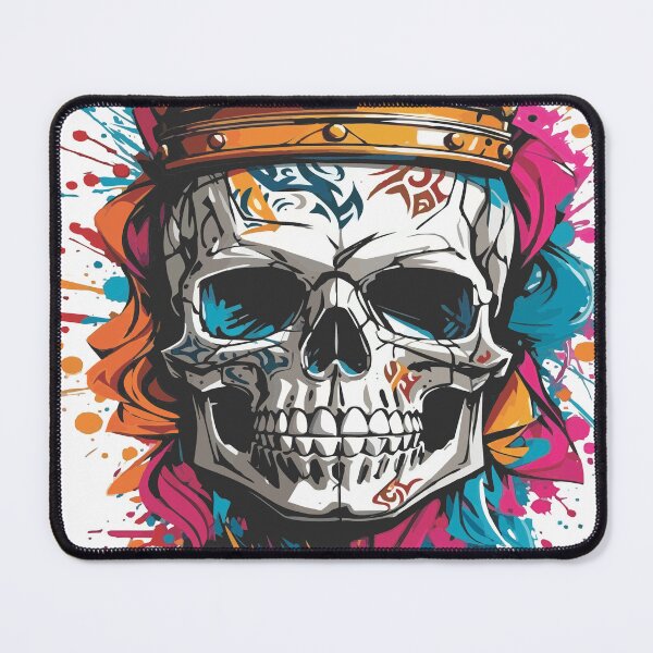 Item preview, colorful crowned skull designed and sold by Impacto-Visual.