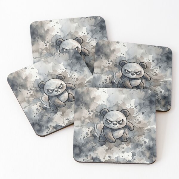 Item preview, Grumpy Panda Minimalist Cartoon Watercolor designed and sold by MarCinu Art.