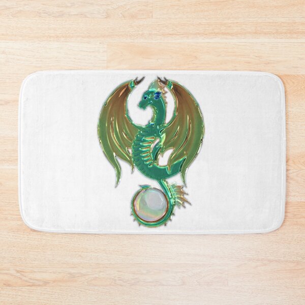 Item preview, Metallic-Look Teal & Gold Dragon with Pearl designed and sold by Lainey1978.