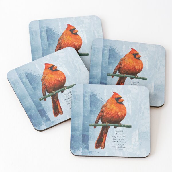 Item preview, Still Near Red Cardinal Bird Bereavement Condolences Sympathy Gift designed and sold by Sharon Cummings Art.