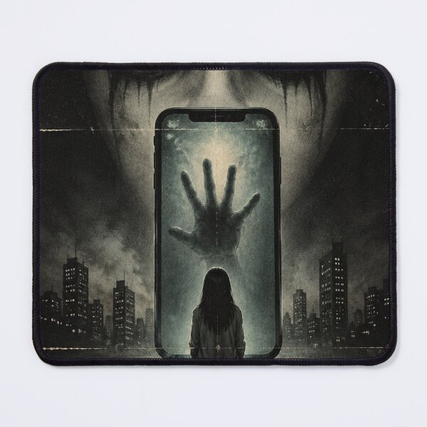 Item preview, Vintage Horror Smartphone Poster, Digital Addiction Art, Creepy Technology Horror Wall Art designed and sold by DrizzyV.