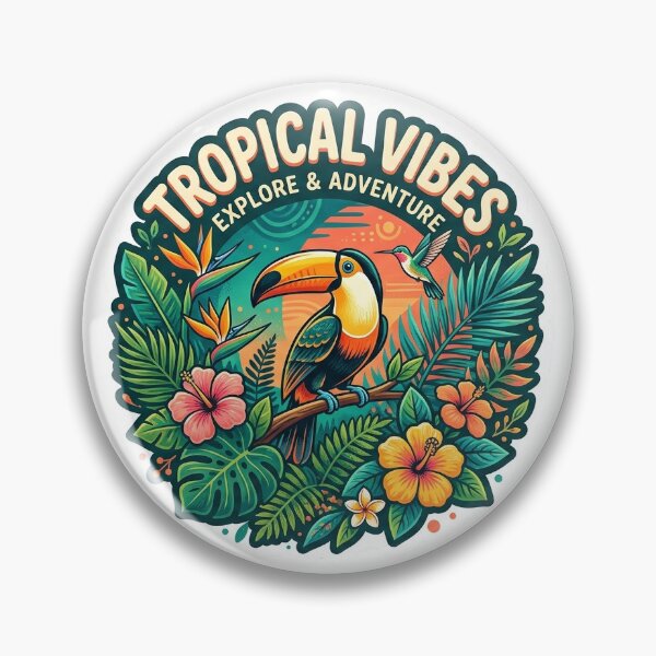 Item preview, Tropical Toucan Paradise - Retro Nature Vibes Sticker designed and sold by Mohcine111.