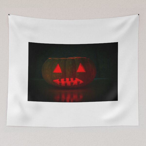 Item preview, Glowing Carved Pumpkin Jack-O'-Lantern With Red Light For Halloween Table Decoration designed and sold by Nmallia.