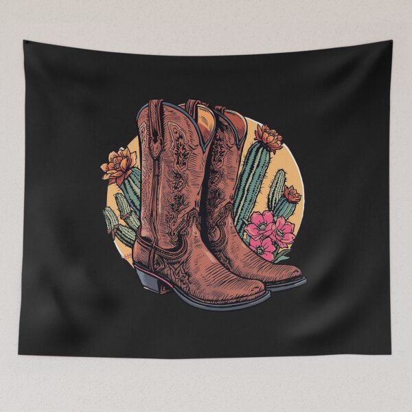 Item preview, Blooming Desert Cowgirl Boots designed and sold by Zakrytos ★★★★★.