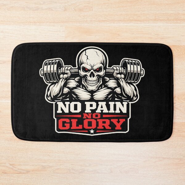 Item preview, No Pain No Glory Skull Gym Design, Hardcore Workout Motivation, Bodybuilding Fitness Graphic, Strength Training Mindset designed and sold by VibeOffline Studio.