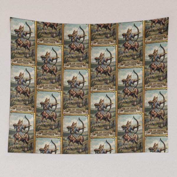 Item preview, Vintage Sagittarius Cat Centaur Zodiac Tarot Card designed and sold by Idealforme.