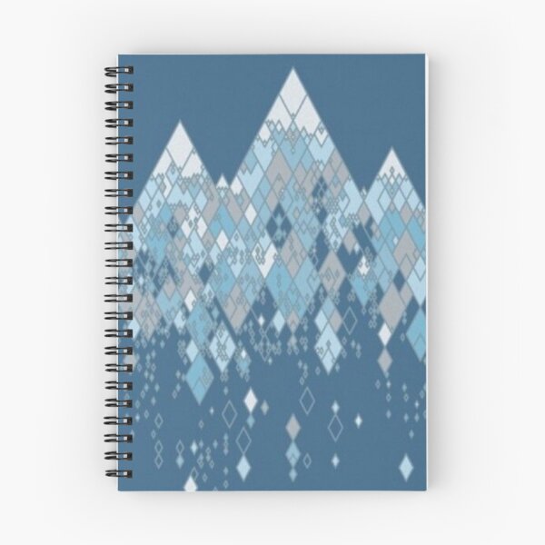 Item preview, Geometric Blue Diamond  Mountain Range Artwork  designed and sold by NivyasArtistry.
