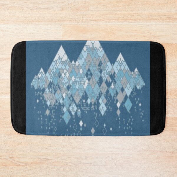 Item preview, Geometric Blue Diamond  Mountain Range Artwork  designed and sold by NivyasArtistry.