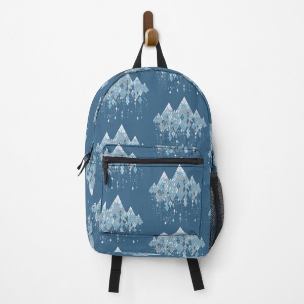 Item preview, Geometric Blue Diamond  Mountain Range Artwork  designed and sold by NivyasArtistry.
