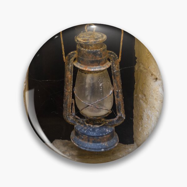 Item preview, Vintage Rusty Lantern Hanging in Stone Window Niche With Weathered Masonry and Cobwebs designed and sold by Nmallia.