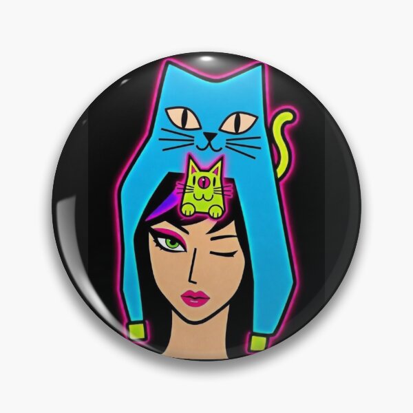 Item preview, Two Cats on My Head designed and sold by ZunZunArt.