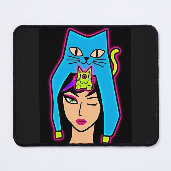 Item preview, Two Cats on My Head designed and sold by ZunZunArt.