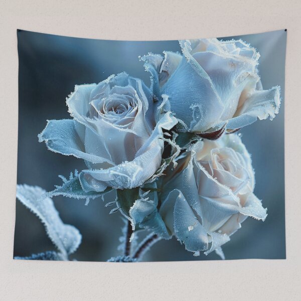 Item preview, Frozen Blue Roses – Icy Floral Aesthetic designed and sold by VelvetThornsArt.