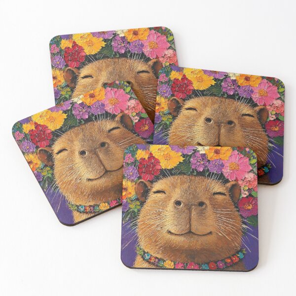 Item preview, Capybara flowers designed and sold by capybaraxshop.