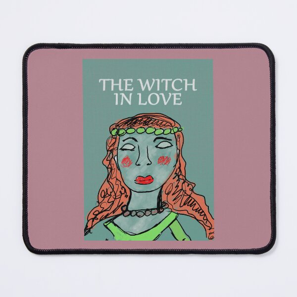 Item preview, The Witch in Love - Whimsical Folk Art Witch Portrait designed and sold by Kapsula2023.