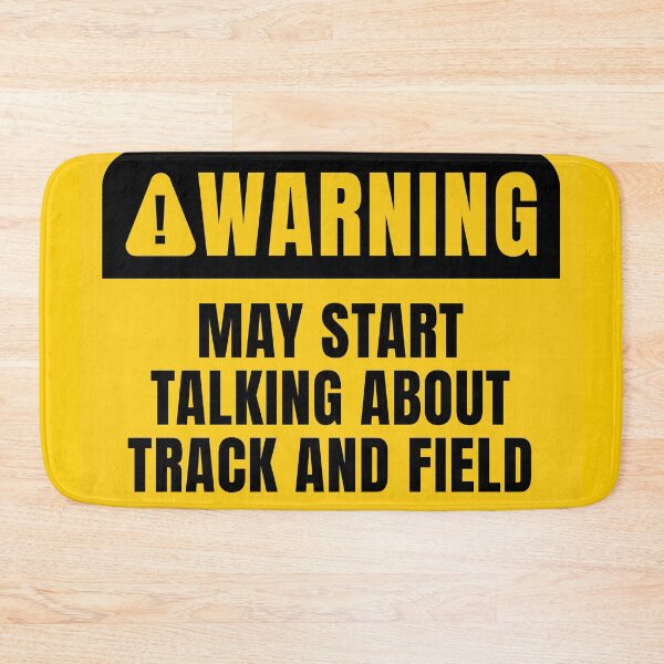 Item preview, Track and Field Warning Sign Funny Athlete Quote designed and sold by MaryAller.