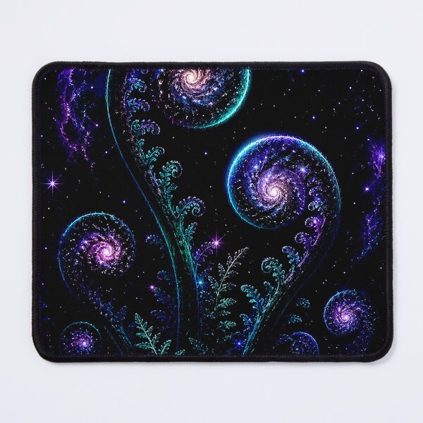 Item preview, Galaxy Spiral Ferns | Cosmic Fiddlehead Botanical | Celestial Plant Art | Neon Space Nature Aesthetic designed and sold by LuxuryApparels.