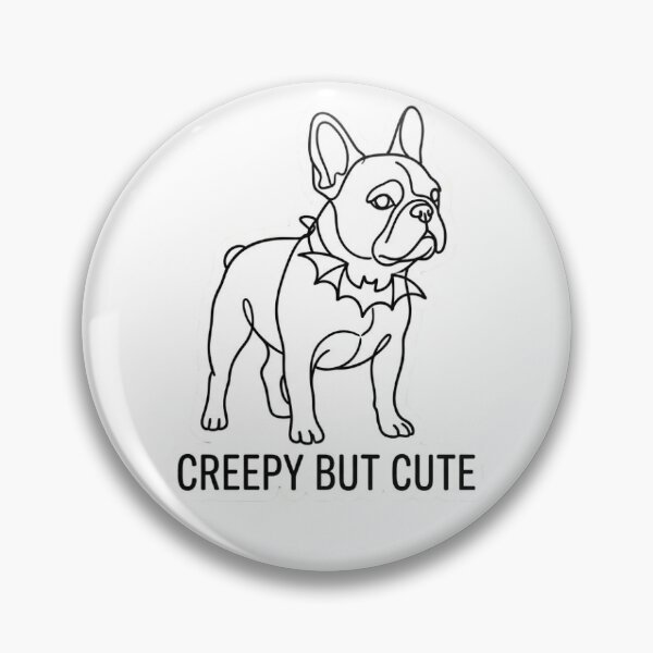 Item preview, Minimalist French Bulldog Goth Bat Collar Sticker - Creepy But Cute Aesthetic designed and sold by Mohcine111.