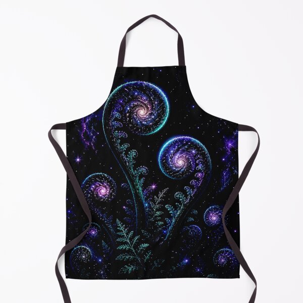 Item preview, Galaxy Spiral Ferns | Cosmic Fiddlehead Botanical | Celestial Plant Art | Neon Space Nature Aesthetic designed and sold by LuxuryApparels.