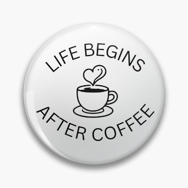 Artikelvorschau, Das Leben beginnt nach dem Kaffee – Typografie entworfen und verkauft von VibeoCanvasShop.