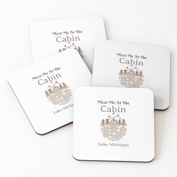 Item preview, Meet Me At The Cabin, Lake Michigan designed and sold by HoppingCreation.