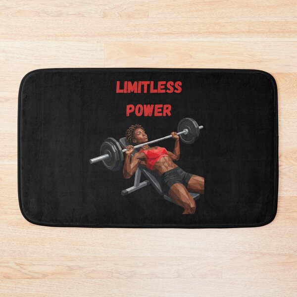 Item preview, Geometric Bench Press Black Woman Strength Motivation Art designed and sold by Mania Graphix.